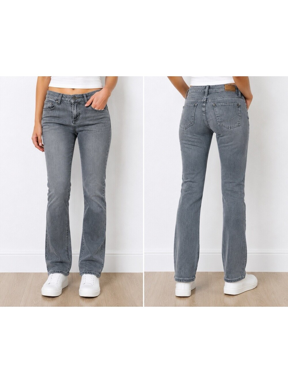 Ardene Gray Skinny Jeans Women Size 25 Low Rise Stretch Denim Casual Y2K